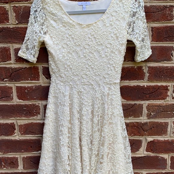 dELiA*s Dresses | dELiA*s Lace Cream Dress | Color: Cream | Size: S | Klee924's Closet